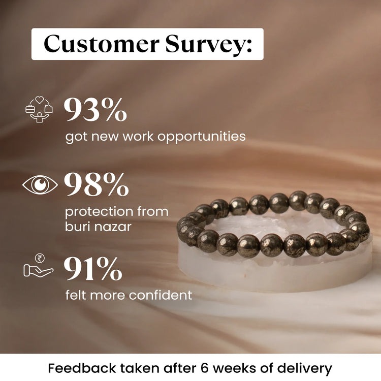 Raw Pyrite Bracelet with FREE Raw Selenite Plate - Image 3